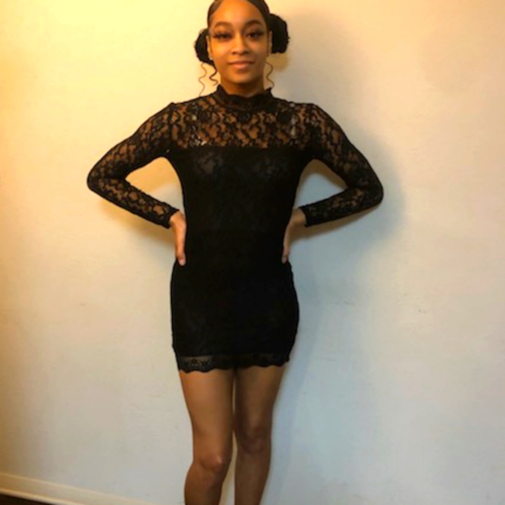 NWOT Little Black Lace Mini Dress